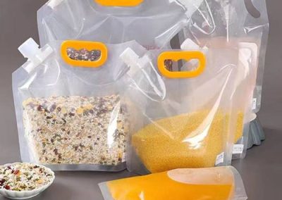 Plastic food vacuum packaging